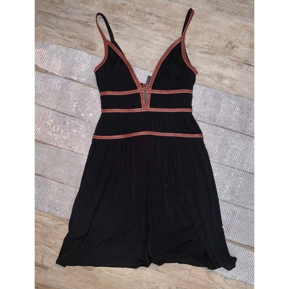 BCBGMAXAZRIA Black Midi Dress